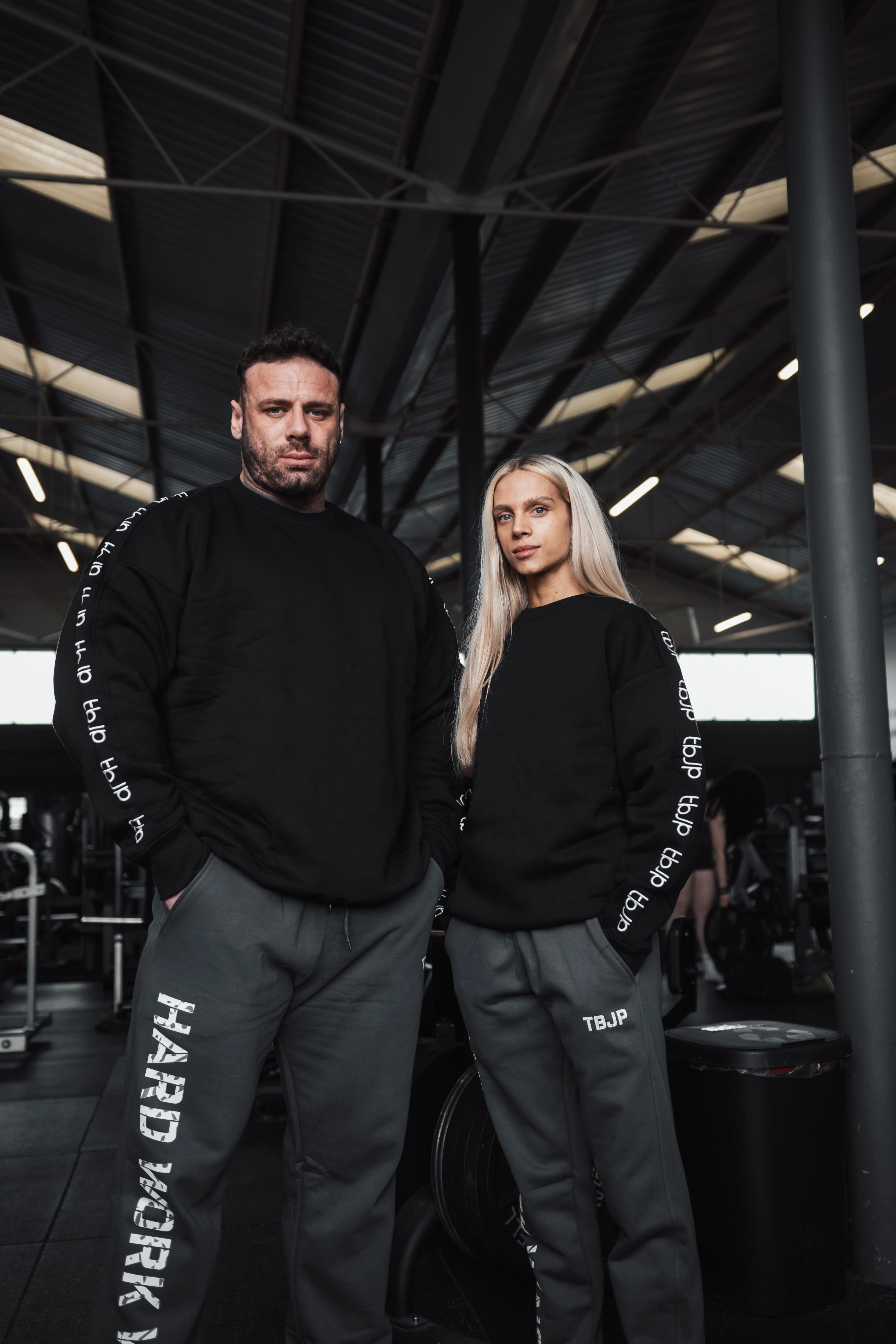 Black Sweater with Embroidered tbJP Arm Logo - Image 3