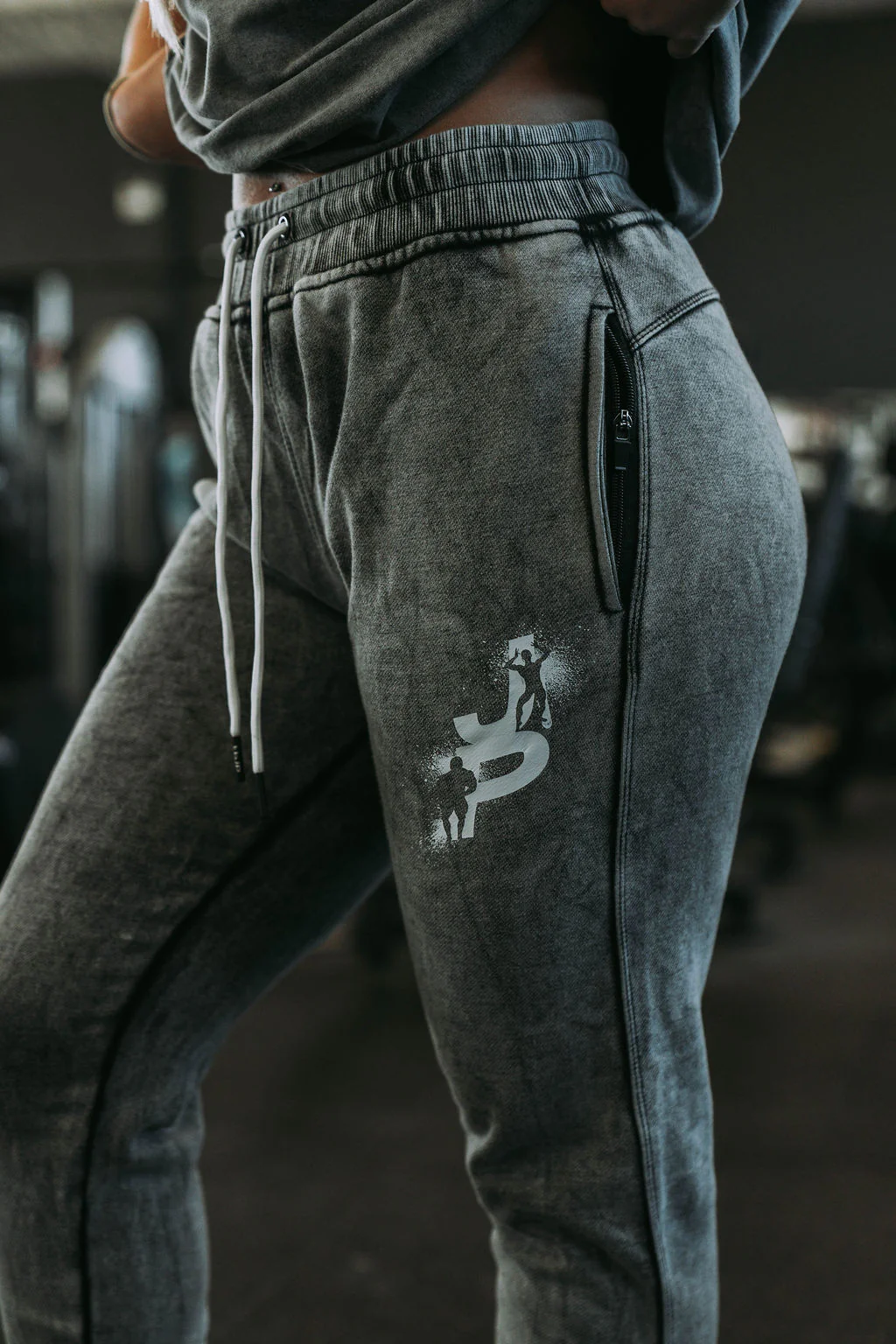 Distressed Joggers in Dark Grey - Image 3