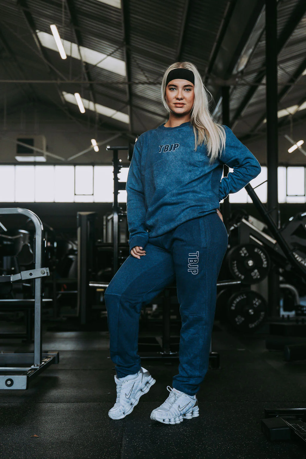 Do The Work Sweater in Acid Wash Blue - Image 2