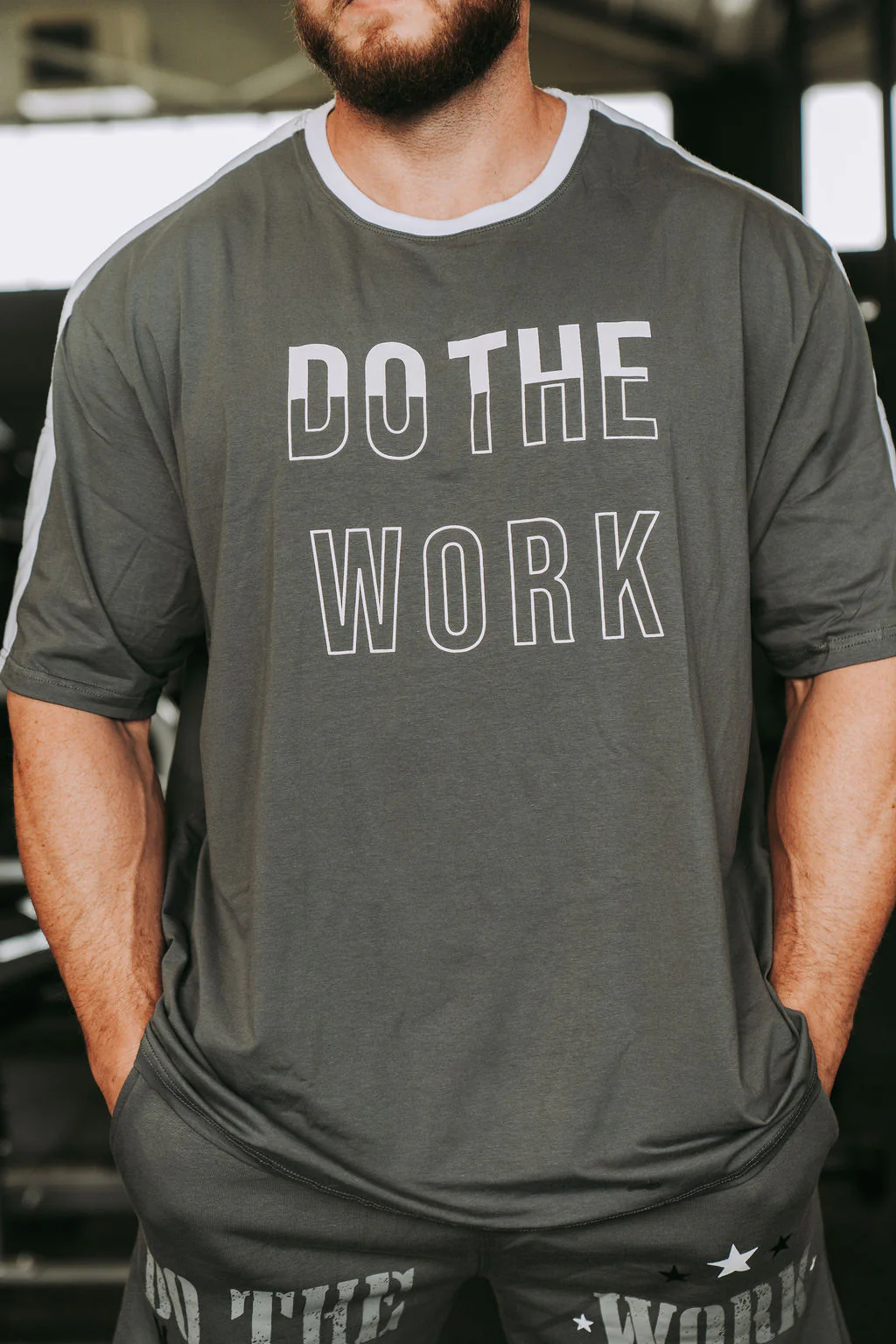 Do The Work Tshirt in Smokey Blue - Image 3