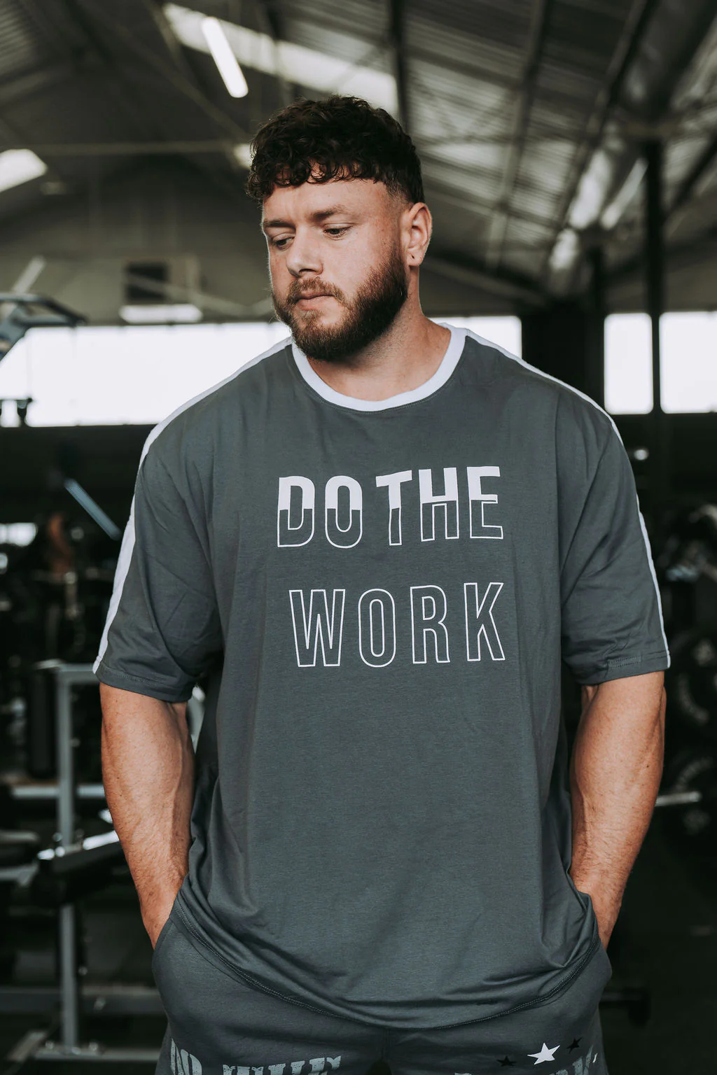 Do The Work Tshirt in Smokey Blue - Image 4