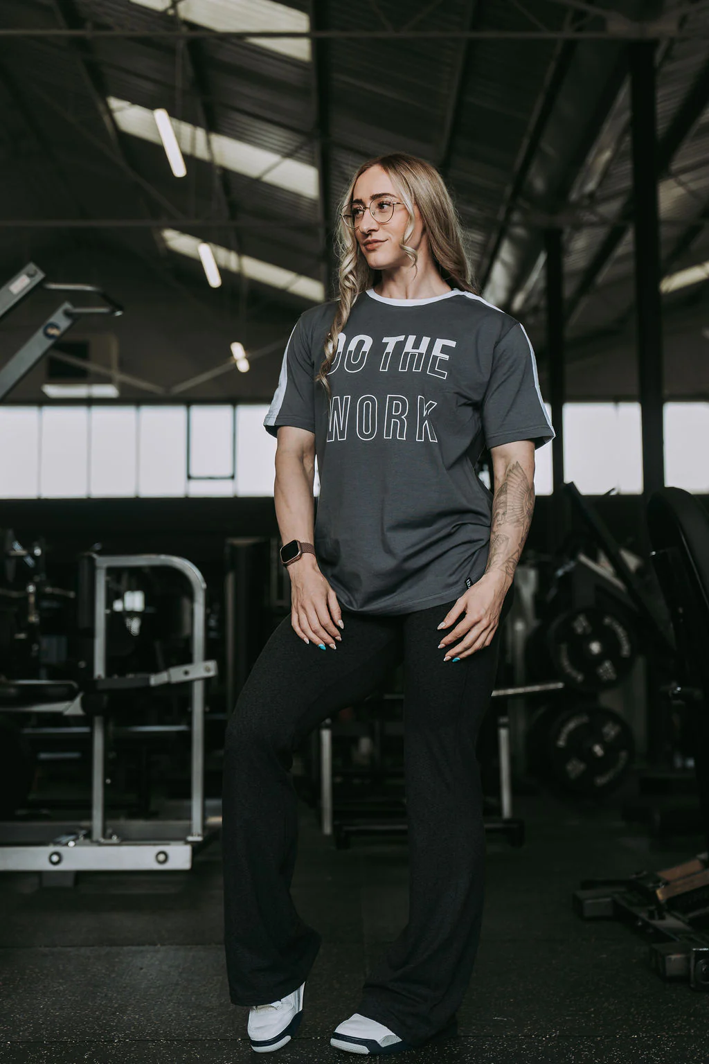 Do The Work Tshirt in Smokey Blue - Image 6