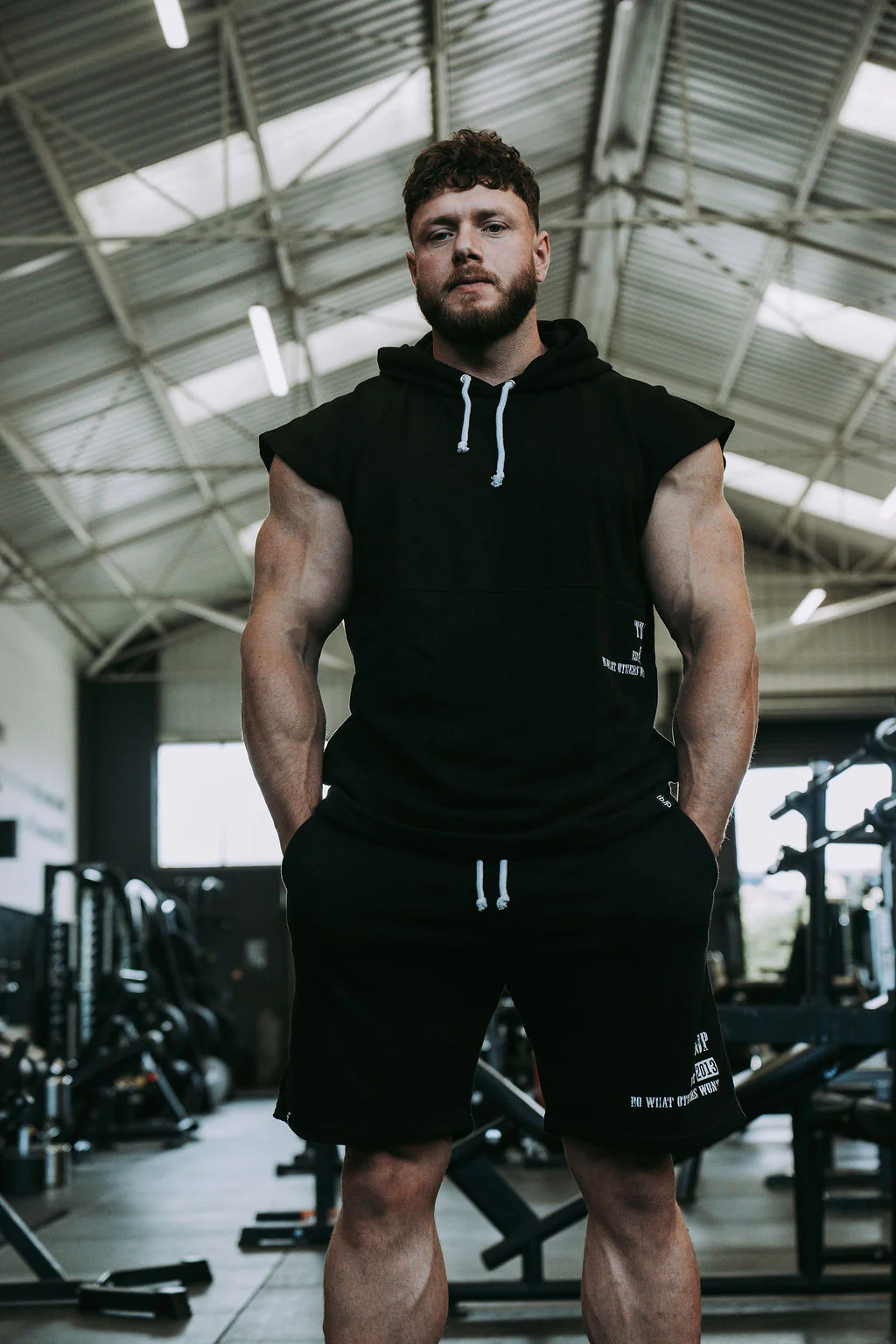 Do What Other Wont Sleeveless Hoodie in Black - Image 4