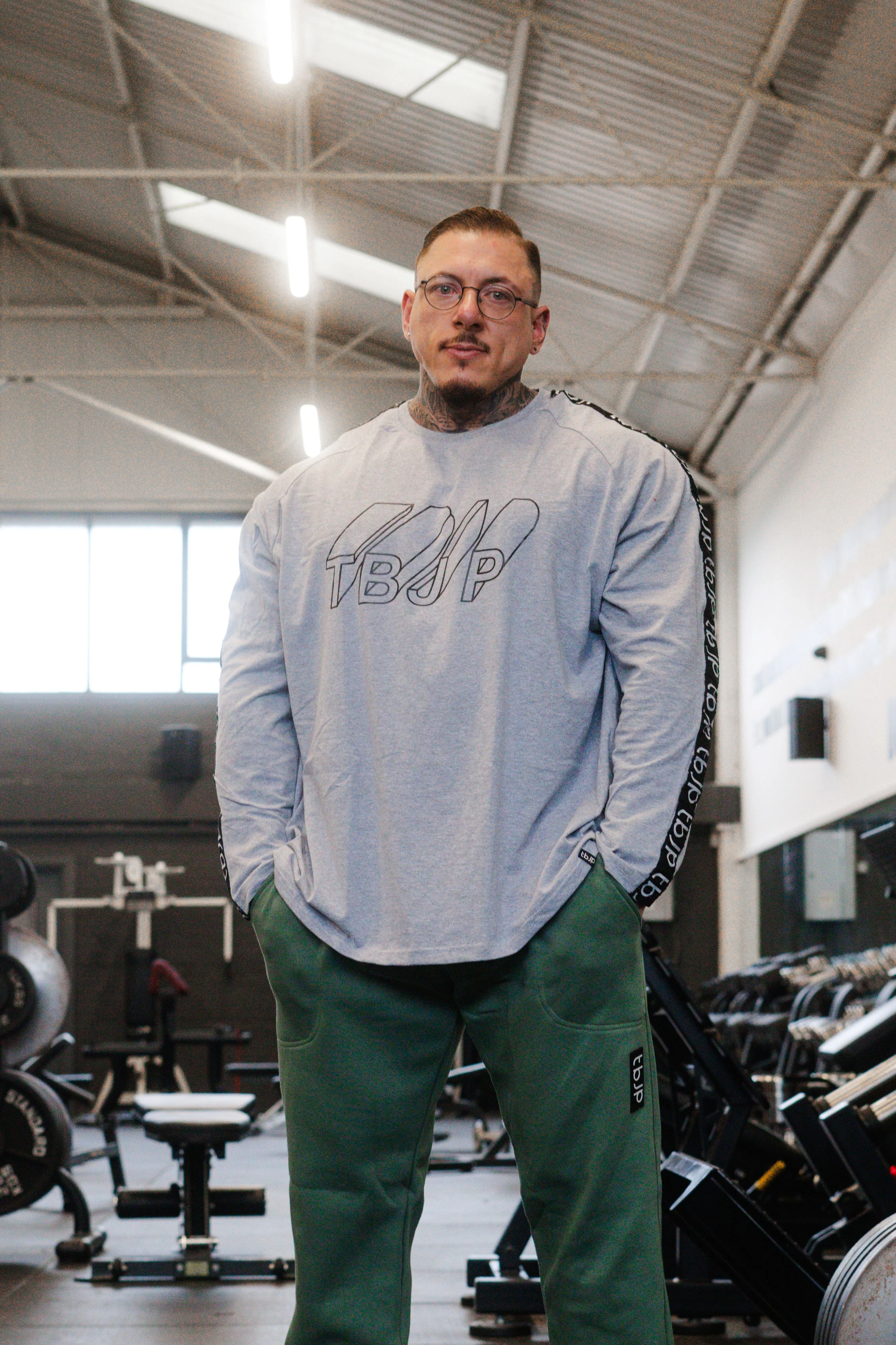 Grey Contrast Design Long Sleeved Top - Image 4