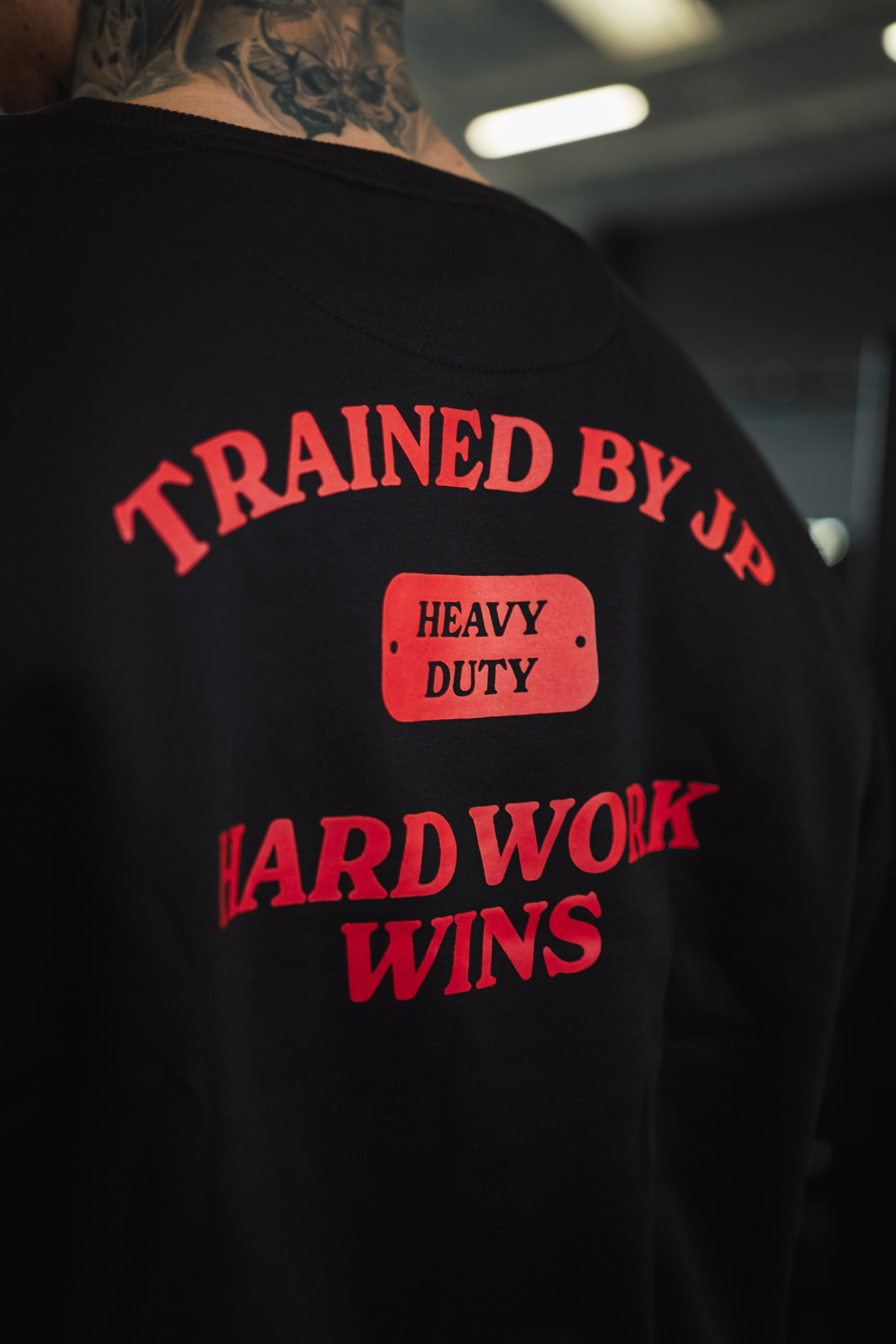 Hard Work Wins Sweater in Black - Image 5