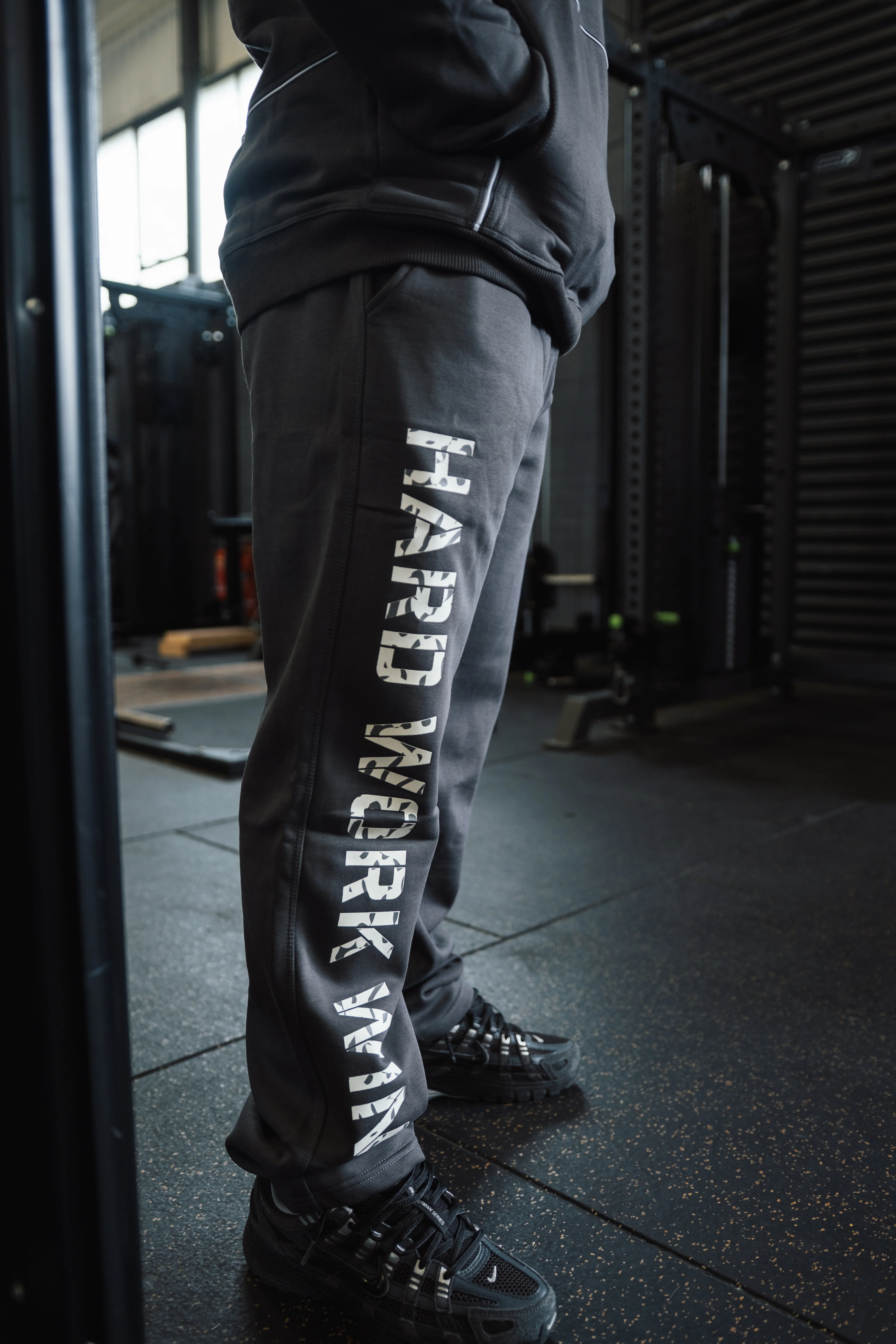 HARD WORK WINS Joggers in Grey - Image 3