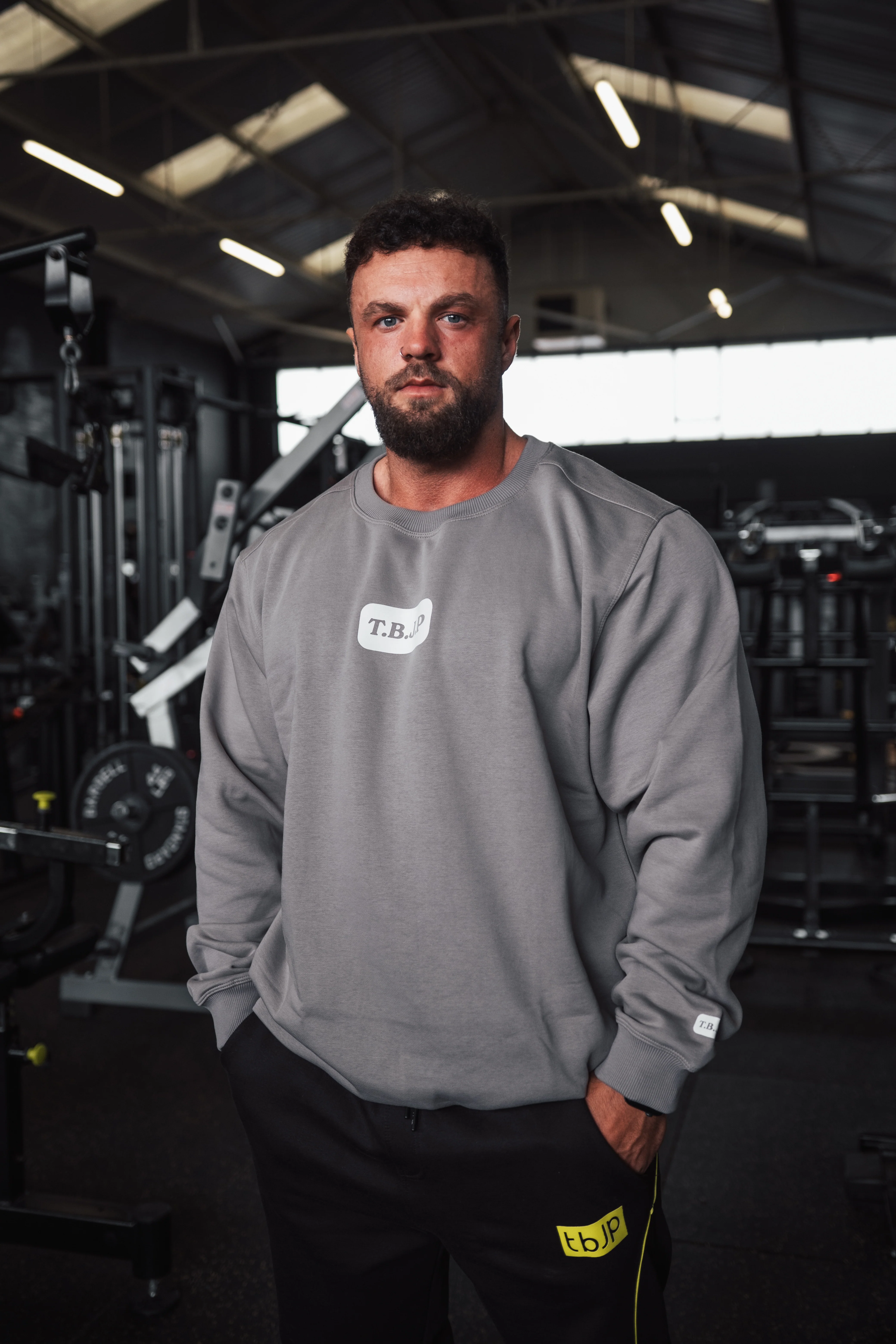 Hard Work Wins Sweater in Grey - Image 2