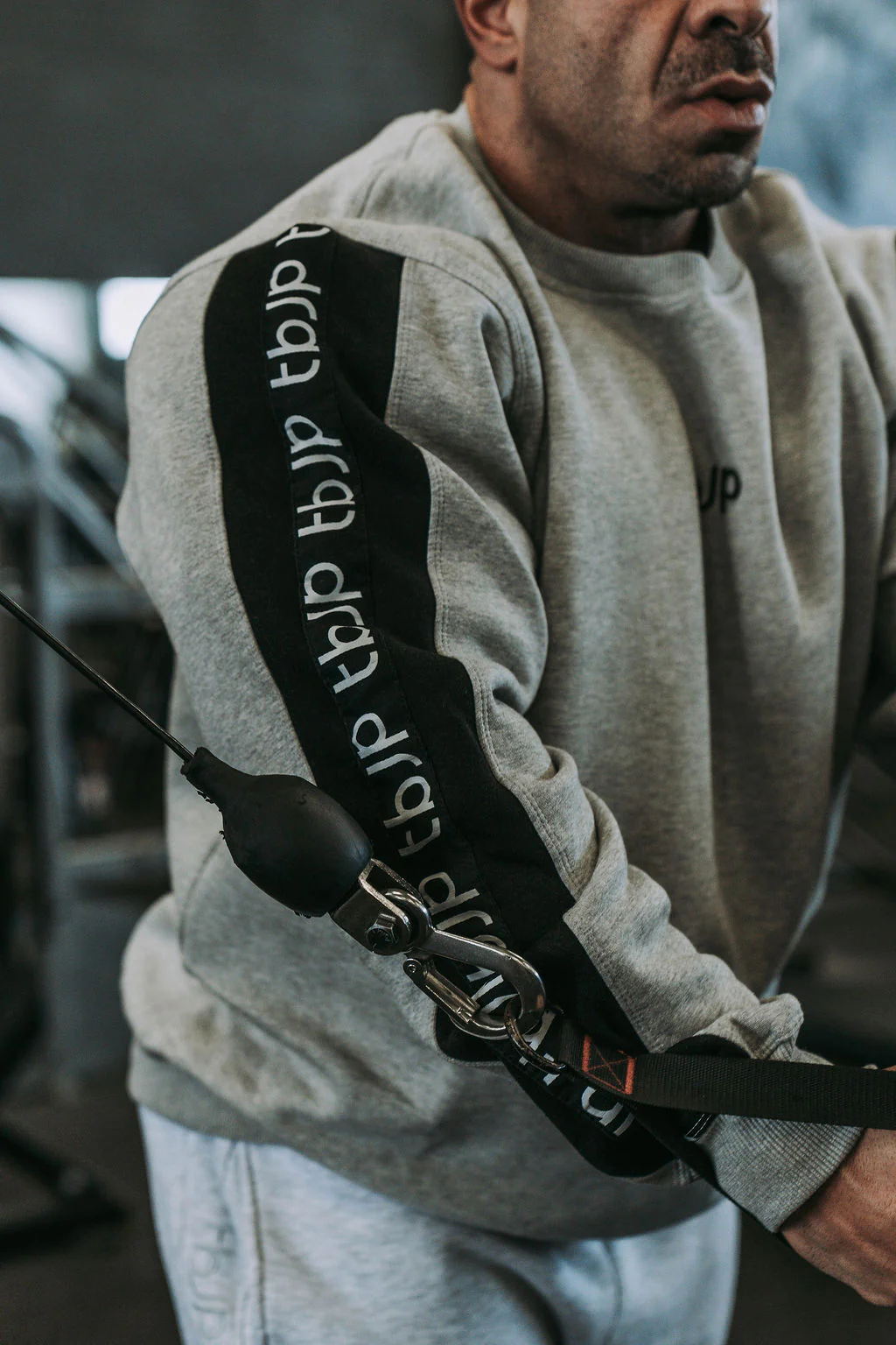 Side Stripe Logo Sweater in Grey - Image 2